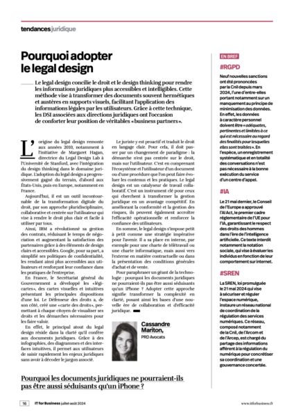 Lire la suite à propos de l’article Pourquoi adopter le legal design